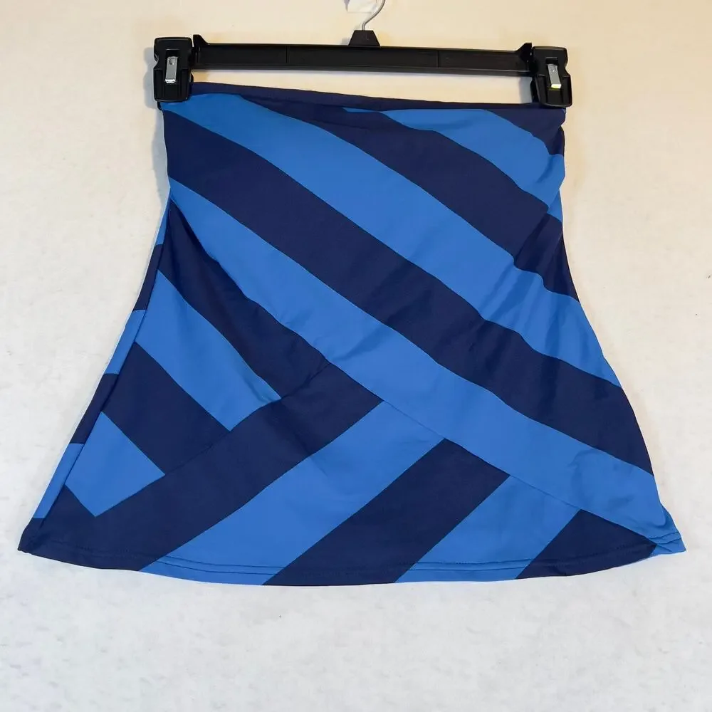 DKNY Donna Karan Swim Top Woman XS Padded Bra Spandex Stretch Bold Geo Stripes